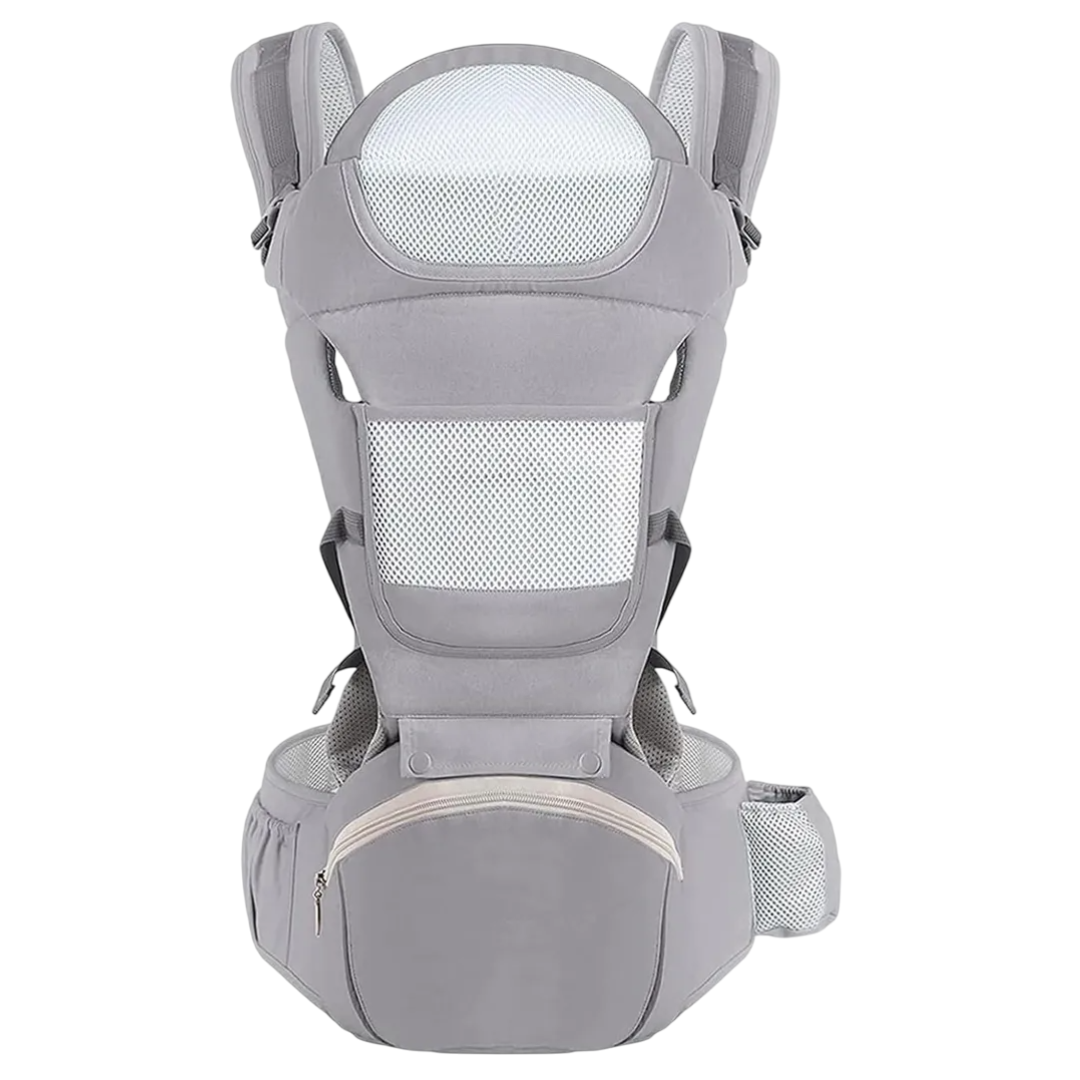 Canguro - Portabebés ergonómico y confort con asiento y 9 posiciones en 1